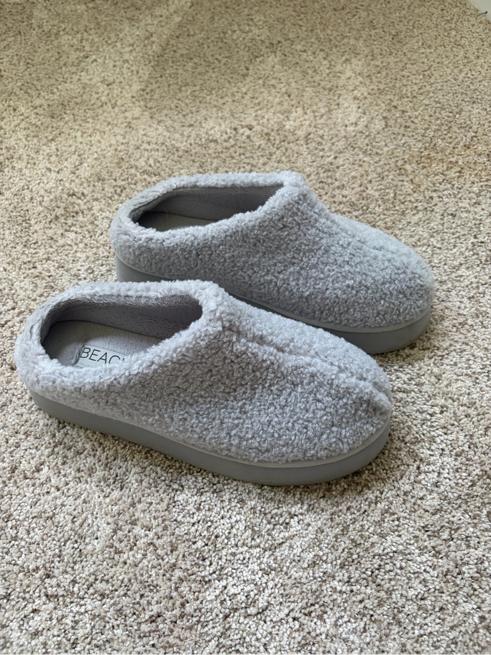 Fleece Platform Slippers